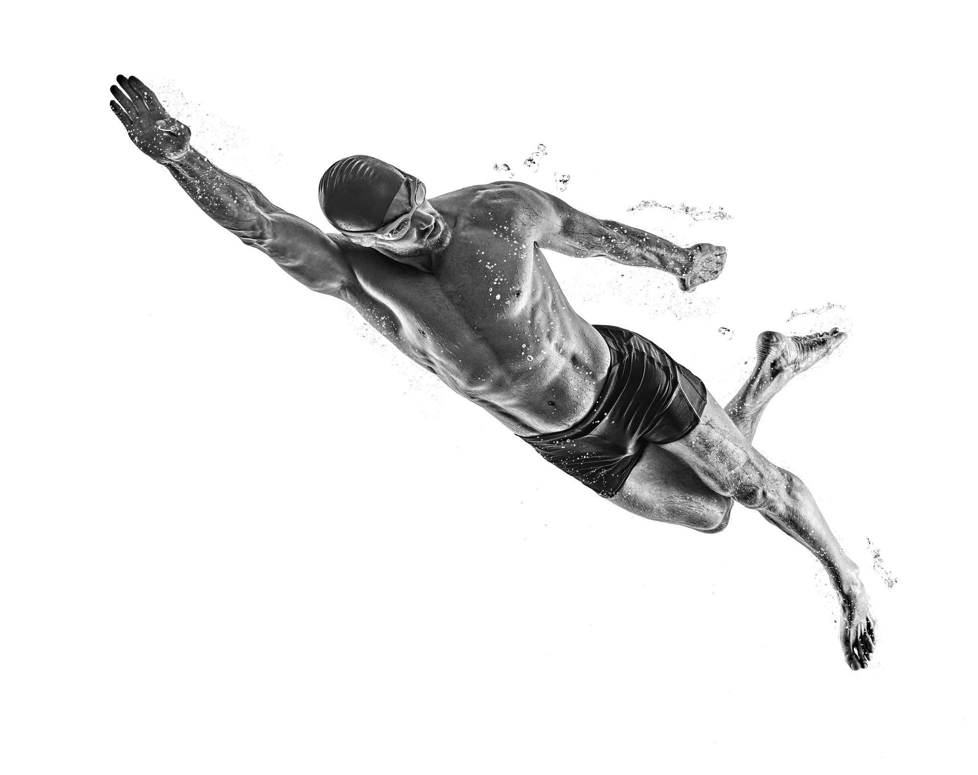 Olympic swimmer diving